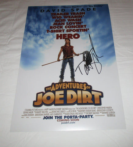 DAVID SPADE SIGNED THE ADVENTURES OF JOE DIRT 12X18 MOVIE POSTER