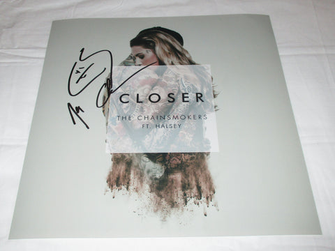 THE CHAINSMOKERS SIGNED CLOSER 12X12 PHOTO