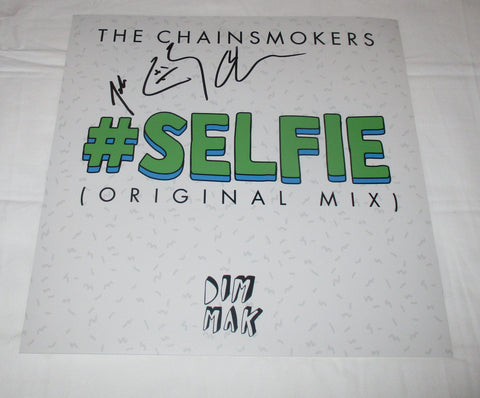 THE CHAINSMOKERS SIGNED #SELFIE 12X12 PHOTO