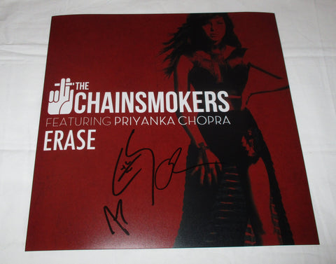 THE CHAINSMOKERS SIGNED ERASE 12X12 PHOTO