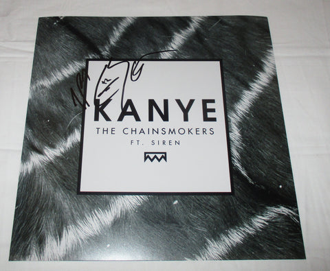 THE CHAINSMOKERS SIGNED KANYE 12X12 PHOTO