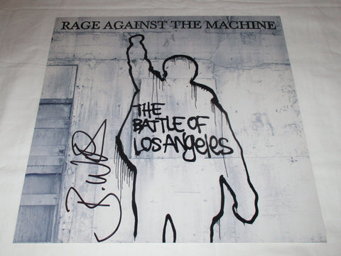 BRAD WILK SIGNED RAGE AGAINST THE MACHINE THE BATTLE OF LOS ANGELES 12X12 PHOTO