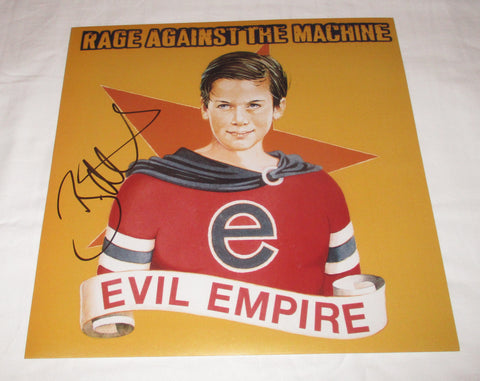 BRAD WILK SIGNED RAGE AGAINST THE MACHINE EVIL EMPIRE 12X12 PHOTO