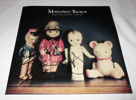 MARIANAS TRENCH SIGNED FACE THE MUSIC: THE EP 12X12 PHOTO