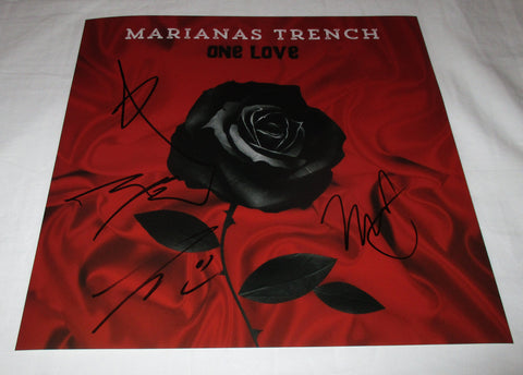 MARIANAS TRENCH SIGNED ONE LOVE 12X12 PHOTO