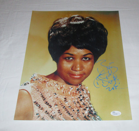 ARETHA FRANKLIN SIGNED 11X14 PHOTO 2 JSA