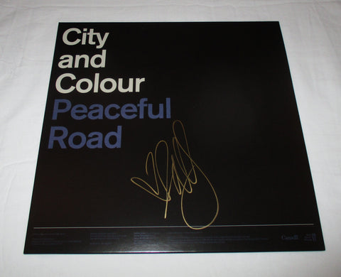 DALLAS GREEN SIGNED CITY AND COLOUR PEACEFUL ROAD VINYL RECORD