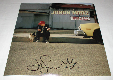 JASON MRAZ SIGNED WAITING FOR MY ROCKET TO COME 12X12 PHOTO