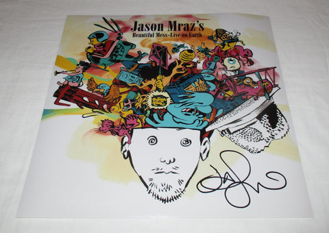 JASON MRAZ SIGNED BEAUTIFUL MESS - LIVE ON EARTH 12X12 PHOTO