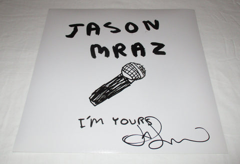 JASON MRAZ SIGNED I'M YOURS 12X12 PHOTO