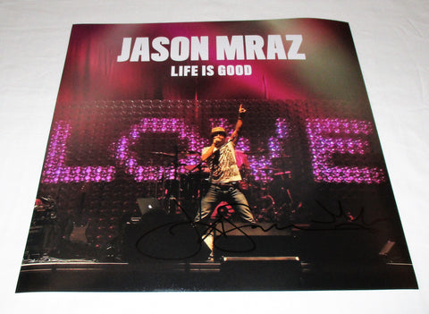 JASON MRAZ SIGNED LIFE IS GOOD 12X12 PHOTO