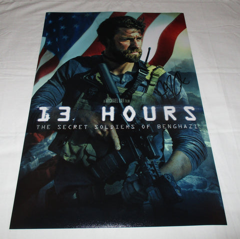 JOHN KRASINSKI SIGNED 13 HOURS: THE SECRET SOLDIERS OF BENGHAZI 12X18 MOVIE POSTER