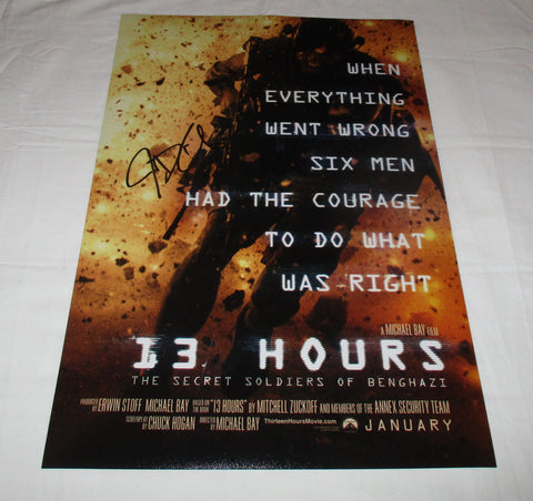 JOHN KRASINSKI SIGNED 13 HOURS: THE SECRET SOLDIERS OF BENGHAZI 12X18 MOVIE POSTER 3