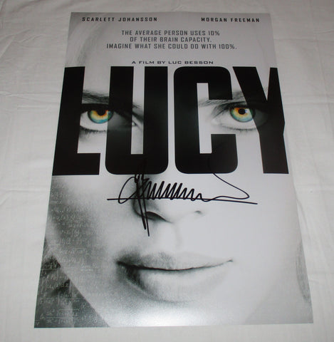 LUC BESSON SIGNED LUCY 12X18 MOVIE POSTER