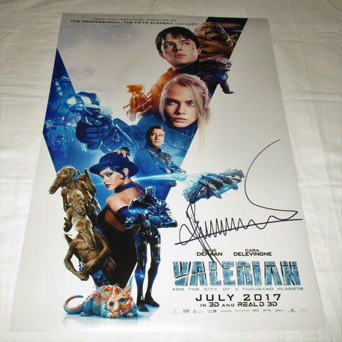 LUC BESSON SIGNED VALERIAN AND THE CITY OF A THOUSAND PLANETS 12X18 MOVIE POSTER