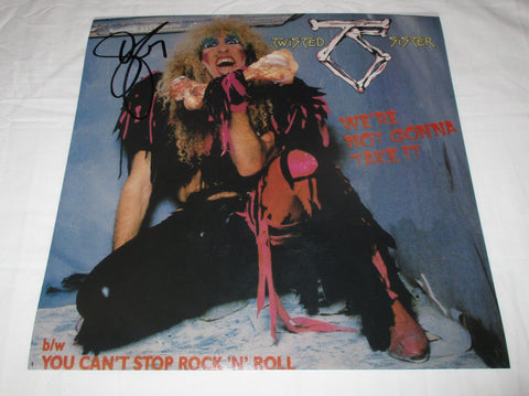 DEE SNIDER SIGNED TWISTED SISTER WE'RE NOT GONNA TAKE IT 12X12 PHOTO