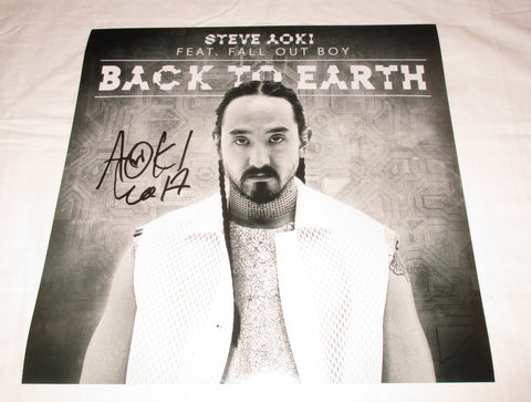 STEVE AOKI SIGNED BACK TO EARTH 12X12 PHOTO