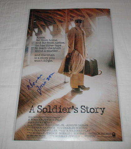 NORMAN JEWISON SIGNED A SOLDIER'S STORY 12X18 MOVIE POSTER