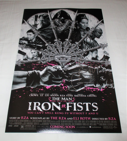RZA SIGNED THE MAN WITH THE IRON FISTS 12X18 MOVIE POSTER