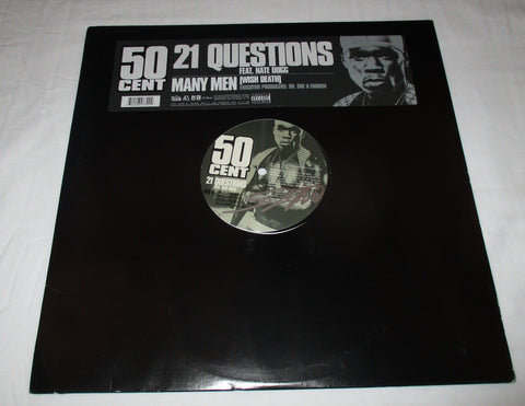 50 CENT SIGNED 21 QUESTIONS VINYL RECORD