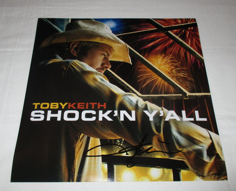 TOBY KEITH SIGNED SHOCK'N Y'ALL 12X12 PHOTO