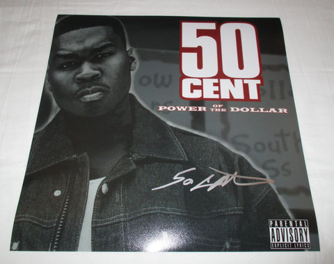 50 CENT SIGNED POWER OF THE DOLLAR 12X12 PHOTO