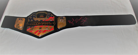 BRET THE HITMAN HART SIGNED WWE UNITED STATES CHAMPIONSHIP TOY REPLICA BELT