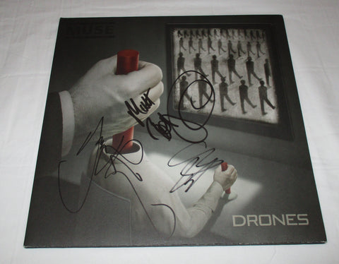 MUSE SIGNED DRONES VINYL RECORD JSA