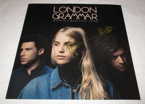 LONDON GRAMMAR SIGNED TRUTH IS A BEAUTIFUL THING 12X12 PHOTO