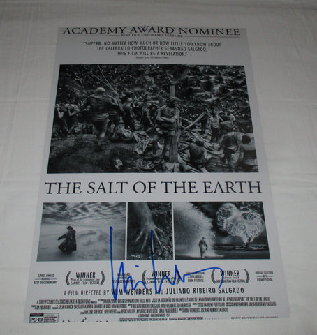 WIM WENDERS SIGNED THE SALT OF THE EARTH 12X18 MOVIE POSTER