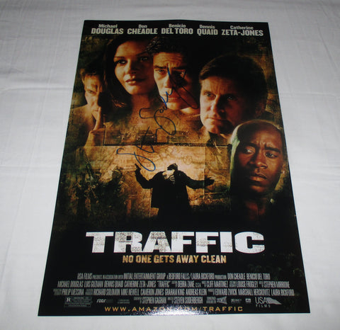 STEVEN SODERBERGH SIGNED TRAFFIC 12X18 MOVIE POSTER