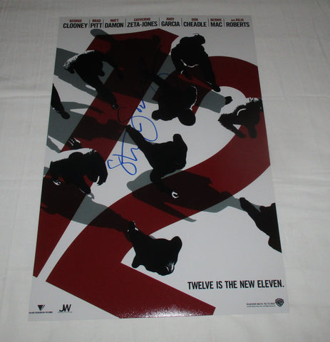 STEVEN SODERBERGH SIGNED OCEAN'S TWELVE 12X18 MOVIE POSTER