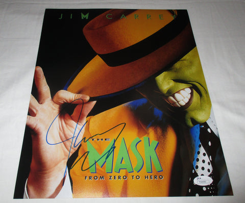 JIM CARREY SIGNED THE MASK 11X14 PHOTO 2 JSA
