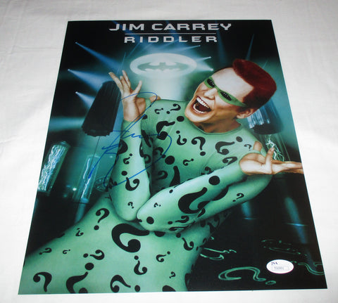 JIM CARREY SIGNED BATMAN FOREVER THE RIDDLER 11X14 PHOTO 2 JSA