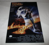 MICHAEL J FOX SIGNED BACK TO THE FUTURE 12X18 MOVIE POSTER JSA