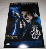 JIM CARREY SIGNED THE CABLE GUY 12X18 MOVIE POSTER JSA