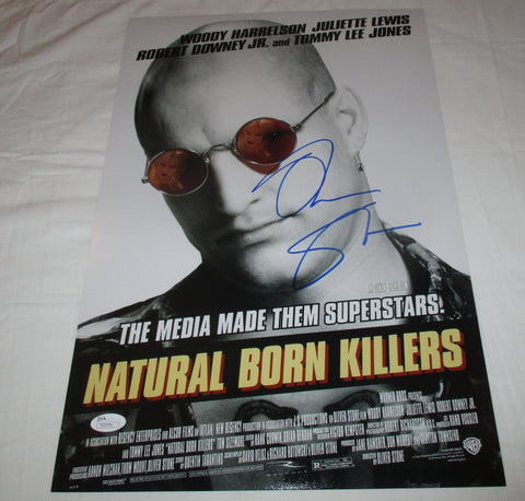 OLIVER STONE SIGNED NATURAL BORN KILLERS 12X18 MOVIE POSTER JSA