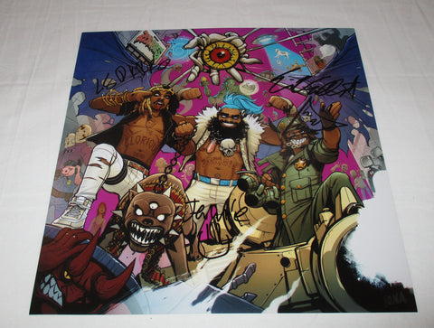 FLATBUSH ZOMBIES SIGNED 3001: A LACED ODYSSEY 12X12 PHOTO