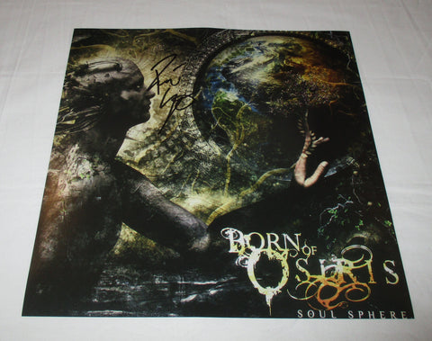 RONNIE CANIZARO SIGNED BORN OF OSIRIS SOUL SPHERE 12X12 PHOTO