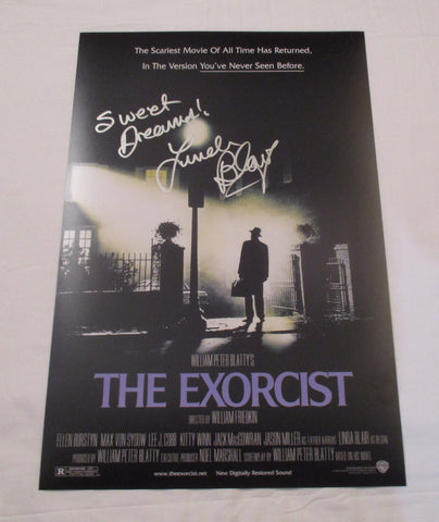 LINDA BLAIR SIGNED THE EXORCIST 12X18 MOVIE POSTER 2