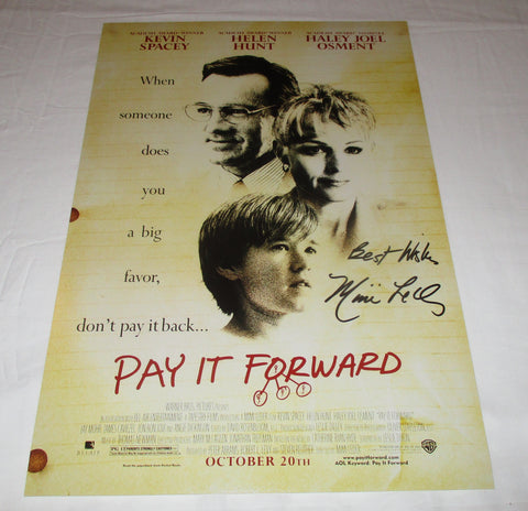 MIMI LEDER SIGNED PAY IT FORWARD 12X18 MOVIE POSTER