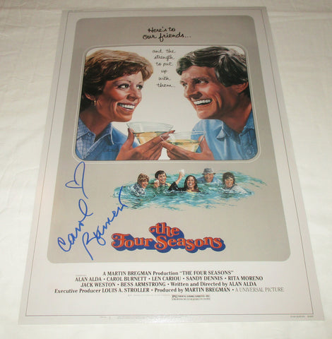 CAROL BURNETT SIGNED THE FOUR SEASONS 12X18 MOVIE POSTER