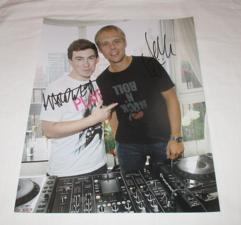 ARMIN VAN BUUREN & HARDWELL SIGNED 11X14 PHOTO