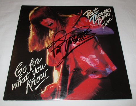 PAT TRAVERS SIGNED GO FOR WHAT YOU KNOW VINYL RECORD