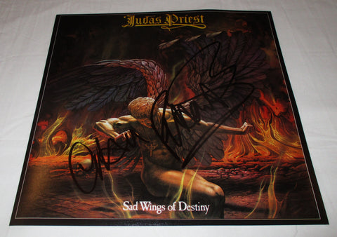 JUDAS PRIEST SIGNED SAD WINGS OF DESTINY 12X12 PHOTO