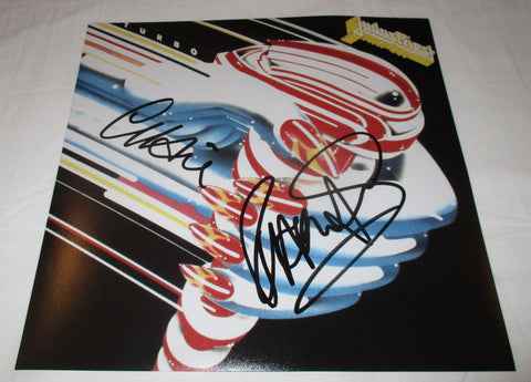 JUDAS PRIEST SIGNED TURBO 12X12 PHOTO