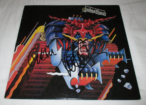 JUDAS PRIEST SIGNED DEFENDERS OF THE FAITH VINYL RECORD