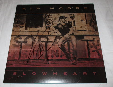 KIP MOORE SIGNED SLOWHEART VINYL RECORD