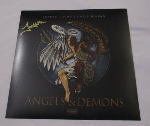 JOYNER LUCAS SIGNED ANGELS & DEMONS 12X12 PHOTO