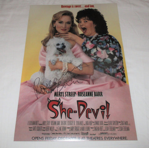 ROSEANNE BARR SIGNED SHE-DEVIL 12X18 MOVIE POSTER